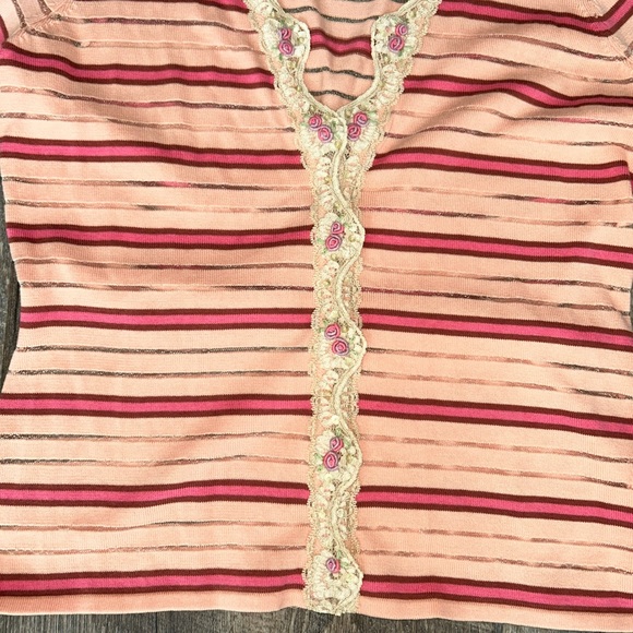 NWT Intuitions pink rose sweater cardigan - Picture 11 of 16